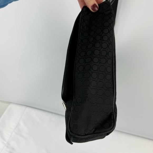 Authentic Salvatore Ferragamo Large Canvas Crossbody Messenger Bag – Black - Picture 4 of 14